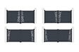 CASANOOV - Casanoov Portail battant aluminium gris CERVINA RUIVO 3 m hauteur 140  cm - vignette