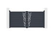 CASANOOV - Casanoov Portail battant aluminium gris CERVINA RUIVO 3 m hauteur 140  cm - vignette
