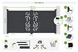 CASANOOV - Casanoov Portail battant 3 m FOLYA H.140  cm + Portillon 1m FOLYA H.140  cm aluminium gris - vignette