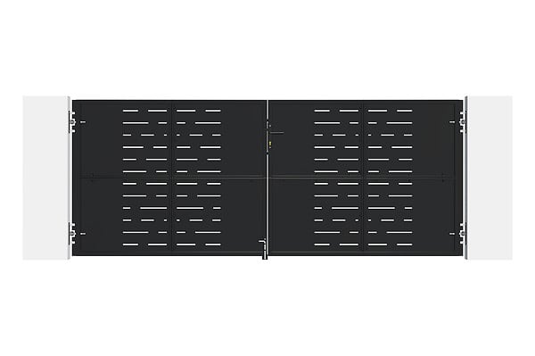 CASANOOV - Casanoov Portail battant acier L.3,5 m NALI ARLBERG H.140  cm noir mat - large