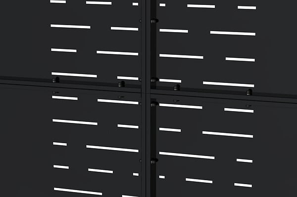 CASANOOV - Casanoov Portail battant acier L.3,5 m NALI ARLBERG H.140  cm noir mat - large