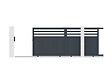 CASANOOV - Casanoov Portail coulissant 3,7 m NEVIS H.160  cm aluminium gris - vignette
