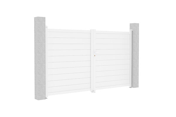 CASANOOV - Casanoov Portail battant 3 m EIGER H.180  cm aluminium blanc - large