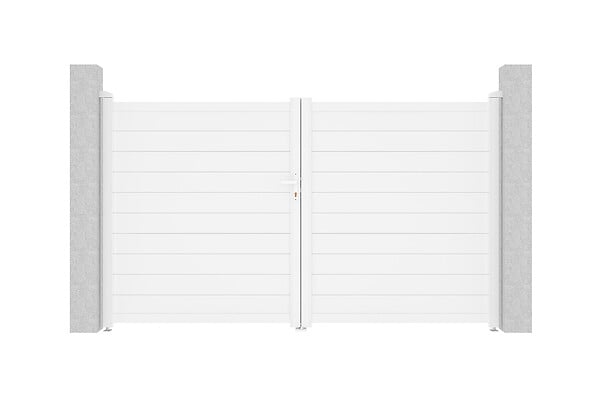CASANOOV - Casanoov Portail battant 3 m EIGER H.180  cm aluminium blanc - large