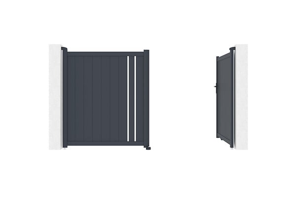 CASANOOV - Casanoov Portail battant 3 m GIONA H.180 aluminium gris - large