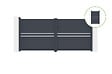 CASANOOV - Casanoov Portail battant 3,5 m CIMONE H.160  cm alu + portillon CIMONE H.160  cm GRIS - vignette