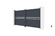 CASANOOV - Casanoov Portail battant 3,5 m CIMONE H.160  cm alu + portillon CIMONE H.160  cm GRIS - vignette