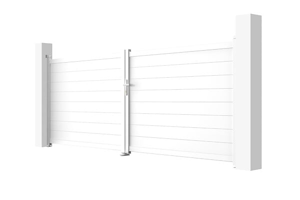 CASANOOV - Casanoov Portail battant motorisé 4 m EIGER H.140  cm blanc + Motorisation RANGER B150 - large