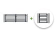 CASANOOV - Casanoov Portail battant 3 m ANTELAO H.110  cm + Portillon 1m ANTELAO H.110  cm aluminium gris - vignette