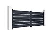 CASANOOV - Casanoov Portail battant 3,5 m VOGEL H.120  cm + 2 poteaux H.166  cm aluminium gris - vignette