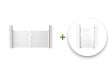 CASANOOV - Casanoov Portail battant 3 m EIGER H.140  cm + Portillon 1m EIGER H.140  cm aluminium blanc - vignette