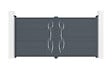 CASANOOV - Casanoov Portail battant 3,5 m LIFE H.180  cm aluminium gris - vignette