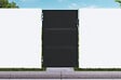 CASANOOV - Casanoov Portail battant acier 3 m NALI H.160  cm noir + Portillon H.160  cm noir - vignette