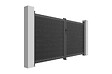 CASANOOV - Casanoov Portail en lames composites battant 3 m ATHOS H.160  cm gris anthracite - vignette