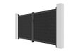 CASANOOV - Casanoov Portail en lames composites battant 3 m ATHOS H.160  cm gris anthracite - vignette