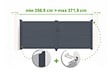 CASANOOV - Casanoov Portail battant ajustable en largeur 3,5 m EIGER H.140  cm alu gris - vignette