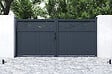 CASANOOV - Casanoov Portail battant 3,4 m HALTI H.160 aluminium gris - vignette