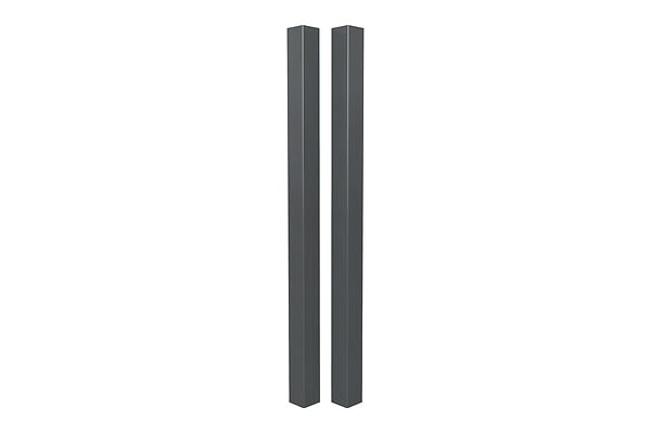 CASANOOV - Casanoov Portail battant 4 m EIGER H.160  cm gris + 2 poteaux en aluminium gris ELDA - large
