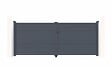 CASANOOV - Casanoov Portail battant 4 m EIGER H.160  cm gris + 2 poteaux en aluminium gris ELDA - vignette
