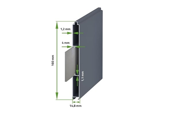 CASANOOV - Casanoov Portail battant 4 m LIFE H.180  cm aluminium gris - large