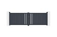 CASANOOV - Casanoov Portail battant 3,5 m GIONA H.120  cm aluminium gris - vignette