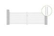 CASANOOV - Casanoov Portail battant 3,5 m VOGEL H.120  cm alu blanc + 2 poteaux 15x15  cm H.166  cm BLANC - vignette