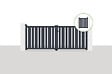 CASANOOV - Casanoov Portail battant 3x1,2 m VEYMONT + Portillon 1m VEYMONT H.120  cm gris - vignette