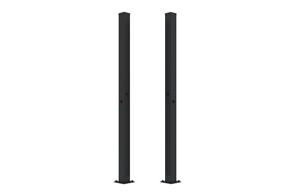 CASANOOV - Casanoov Portail battant acier noir mat 3,5m NALI VELETA H.200 cm + 2 poteaux 10x10 acier CARMO - large