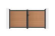 CASANOOV - Casanoov Portail bois composite battant 3m ATHOS H.160 cm teck avec cadre aluminium + portillon composite ATHOS 1m H.160 cm - vignette