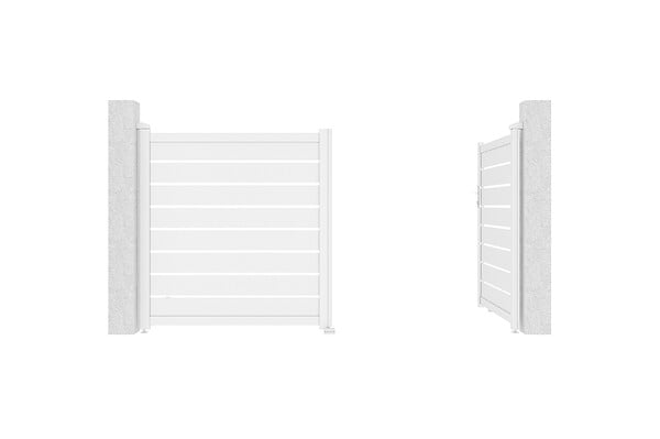 CASANOOV - Casanoov Portail battant 3 m VOGEL H.160 aluminium blanc - large