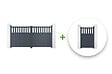 CASANOOV - Casanoov Portail battant 3 m SANTIS H.160  cm + Portillon 1m SANTIS H.160  cm aluminium gris - vignette