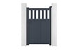 CASANOOV - Casanoov Portail battant 3 m SANTIS H.160  cm + Portillon 1m SANTIS H.160  cm aluminium gris - vignette