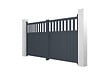 CASANOOV - Casanoov Portail battant 3 m SANTIS H.160  cm + Portillon 1m SANTIS H.160  cm aluminium gris - vignette