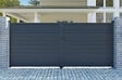 CASANOOV - Casanoov Portail battant ajustable en largeur 4 m CARPATIA H.180  cm alu gris - vignette