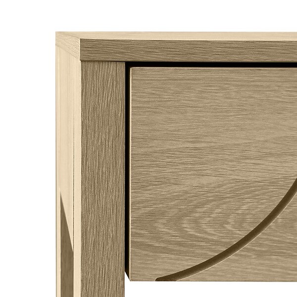 SICAAN - Sicaan Console scandinave 100  cm 2 tiroirs finition chêne SASKIA - large