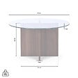 SICAAN - Sicaan Table basse en verre transparent moderne GIULIA noyer - vignette