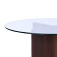 SICAAN - Sicaan Table basse en verre transparent moderne GIULIA noyer - vignette