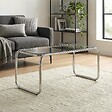 SICAAN - Sicaan Table basse métal style contemporain AMAYA verre noir - vignette