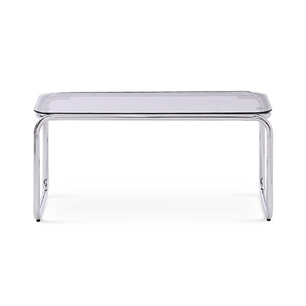 SICAAN - Sicaan Table basse métal style contemporain AMAYA verre noir - large