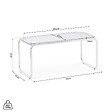 SICAAN - Sicaan Table basse métal style contemporain AMAYA verre noir - vignette