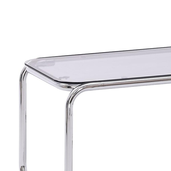 SICAAN - Sicaan Table basse métal style contemporain AMAYA verre noir - large