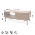 SICAAN - Sicaan Table basse noyer MILO style rétro - vignette