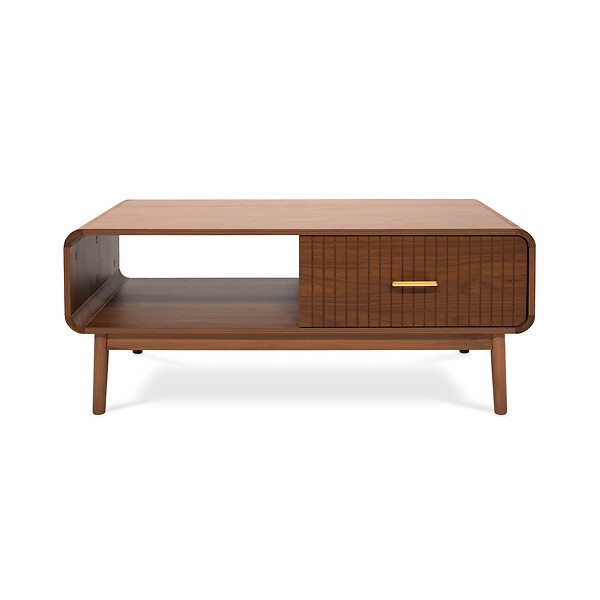 SICAAN - Sicaan Table basse noyer MILO style rétro - large