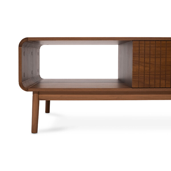 SICAAN - Sicaan Table basse noyer MILO style rétro - large