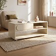 SICAAN - Sicaan Table basse beige 110cm - 1 tiroir - finition mélaminée - FLORA - vignette