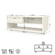 SICAAN - Sicaan Table basse beige 110cm - 1 tiroir - finition mélaminée - FLORA - vignette