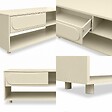 SICAAN - Sicaan Table basse beige 110cm - 1 tiroir - finition mélaminée - FLORA - vignette