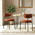 SICAAN - Sicaan Lot de 2 chaises terracotta modernes IRIS velours côtelé - vignette