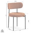 SICAAN - Sicaan Lot de 2 chaises terracotta modernes IRIS velours côtelé - vignette