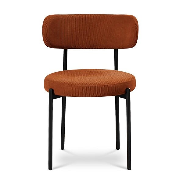 SICAAN - Sicaan Lot de 2 chaises terracotta modernes IRIS velours côtelé - large
